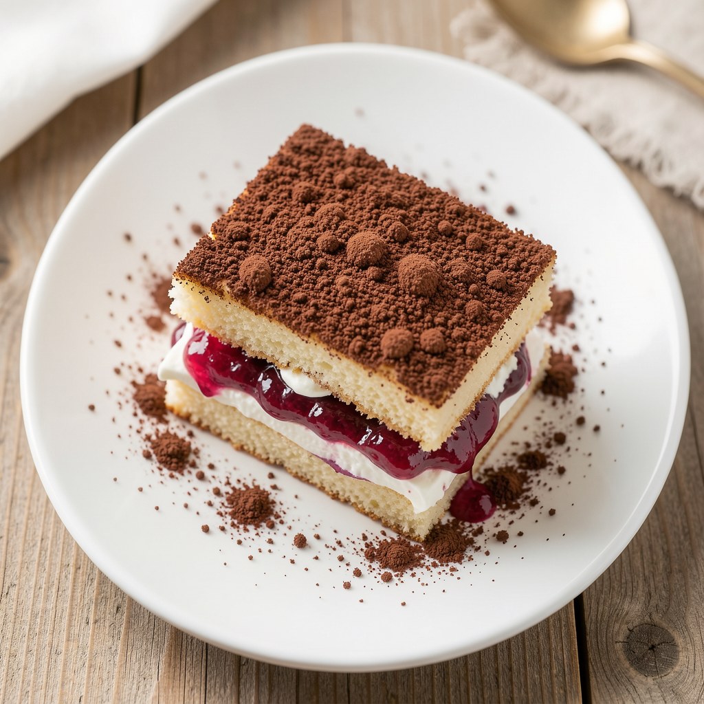 Pleśniak z dżemem porzeczkowym