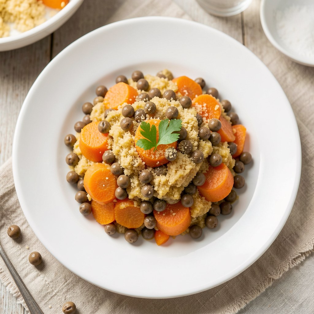 Marchewka zasmażana z groszkiem