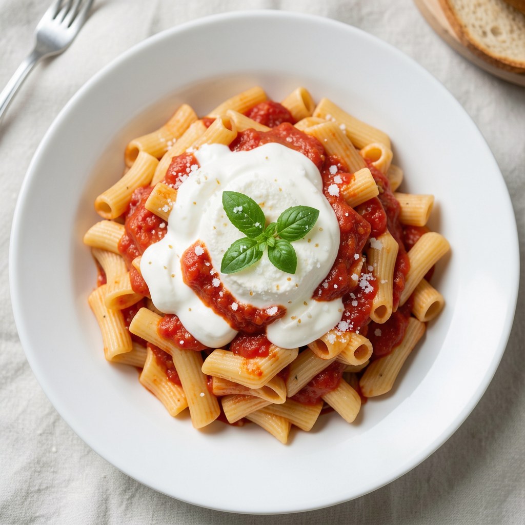 Pasta z twarogu z koncentratem pomidorowym