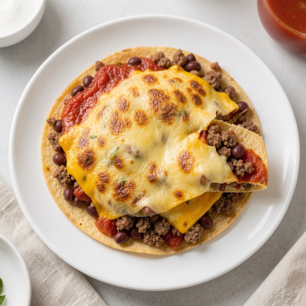 Tortilla z fasołą i męsem mielonym