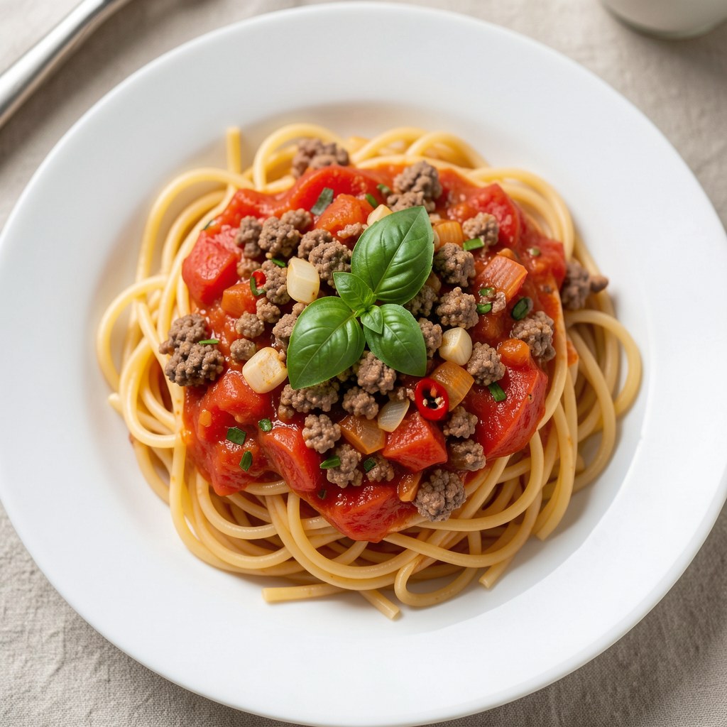 Spaghetti z sosem bolońskim