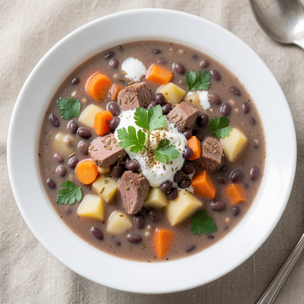 Zupa Eli z ciemnej fasoli