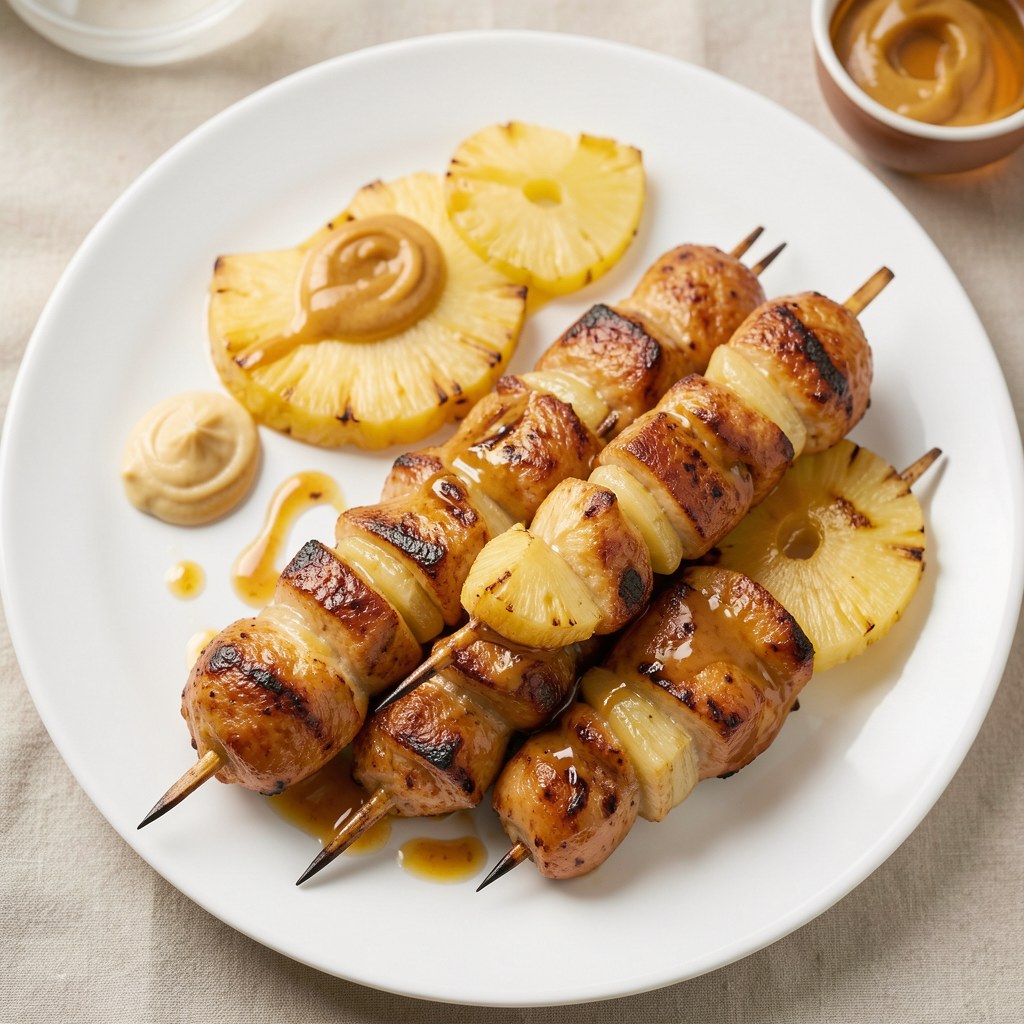 Szaszłyk drobiowy z ananasem