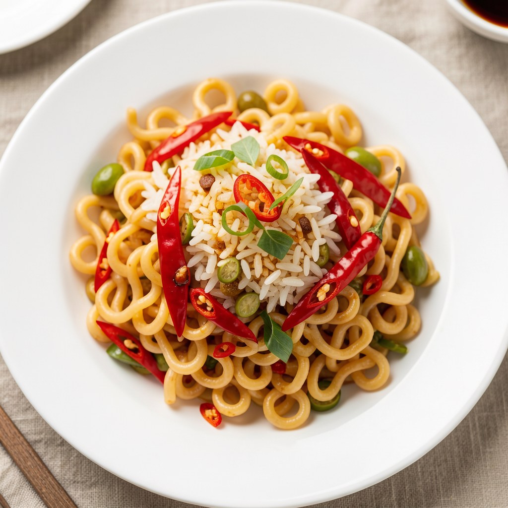 Dziki makaron po chińsku na ostro