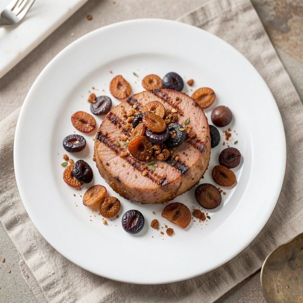 Boczek ze śliwkami na GRILLA