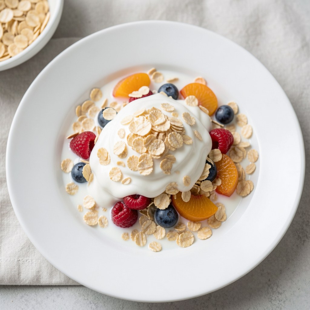 Surówka z płatków owsianych z owocami