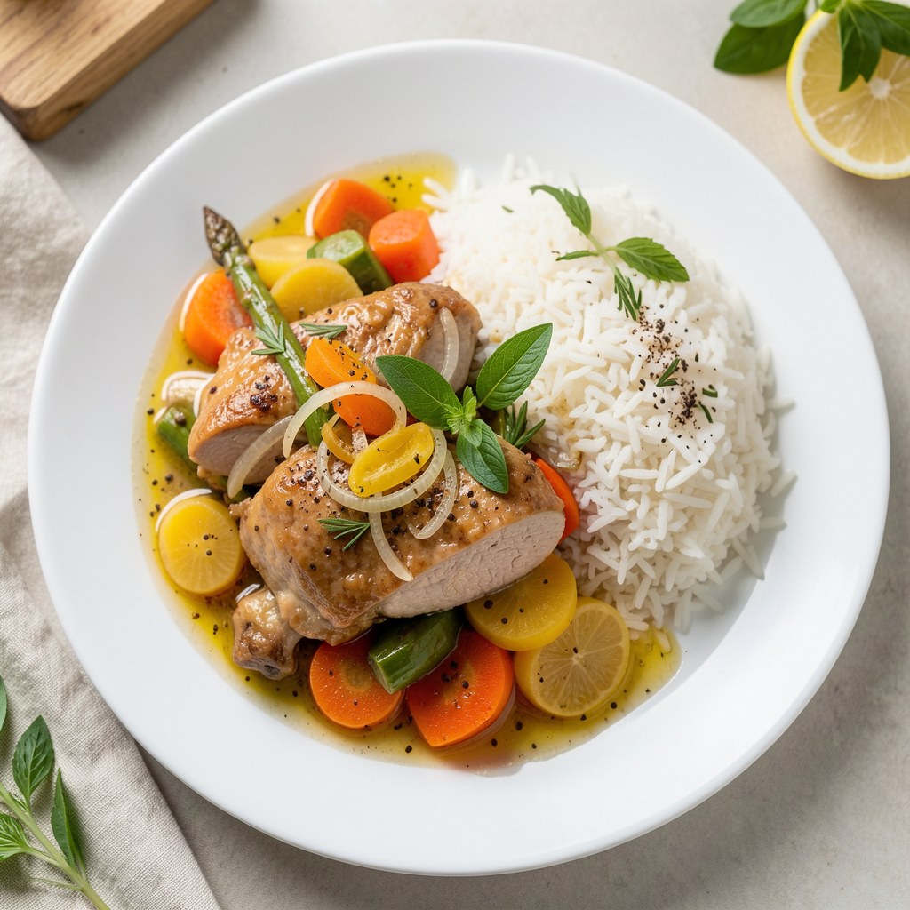 Gulasz drobiowy z warzywami