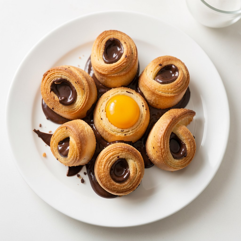 Francuskie księżyce z czekoladą