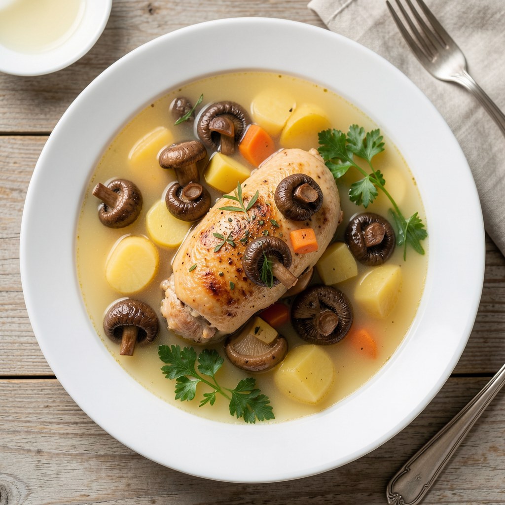 Kapuśniak z pieczarkami