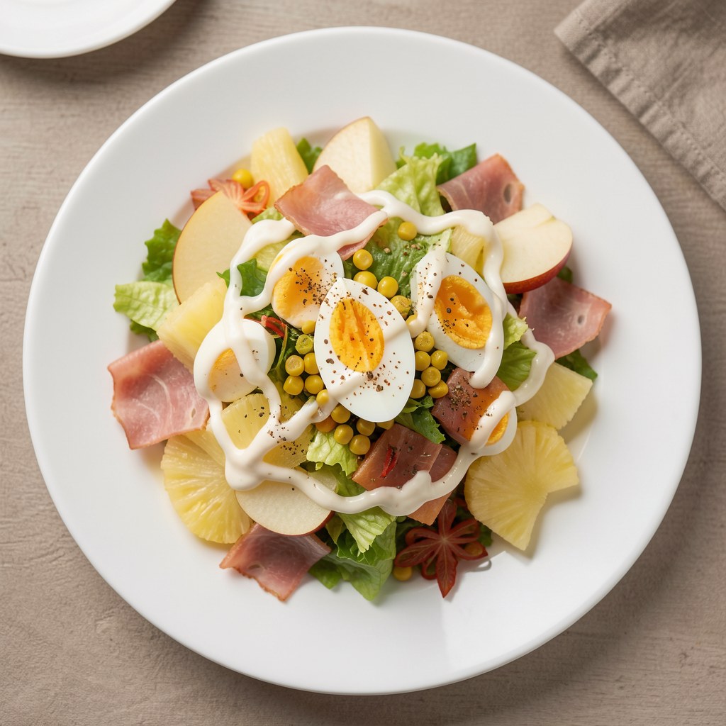 Ostra sałatka z ananasem