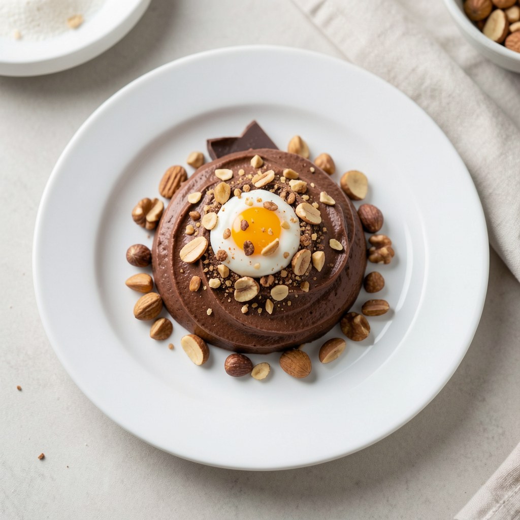 Puszysty mus czekoladowy z orzechami