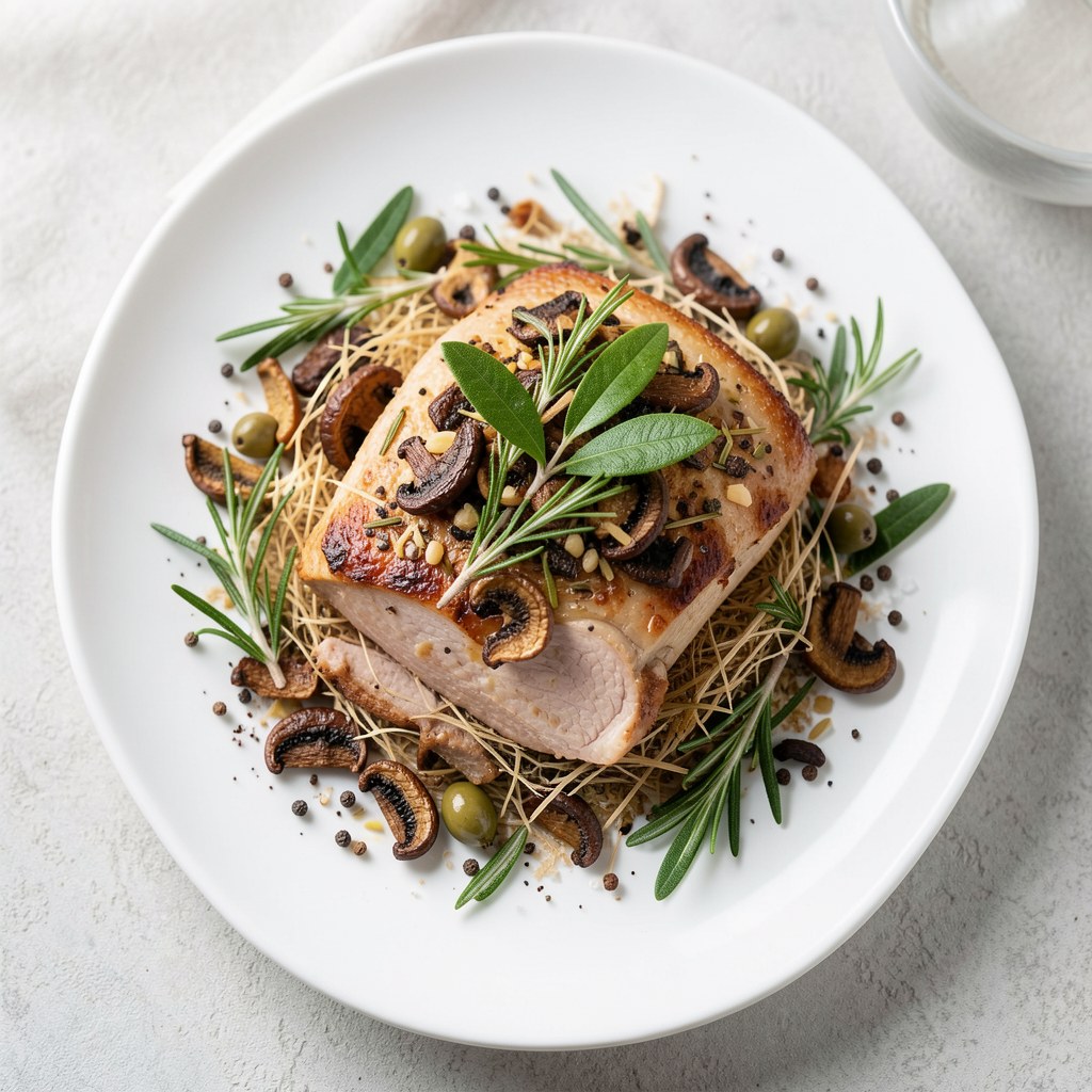 Wędzona jagnięcina z musem selerowym