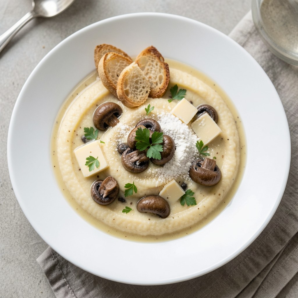 Zupa puree z pieczarkami