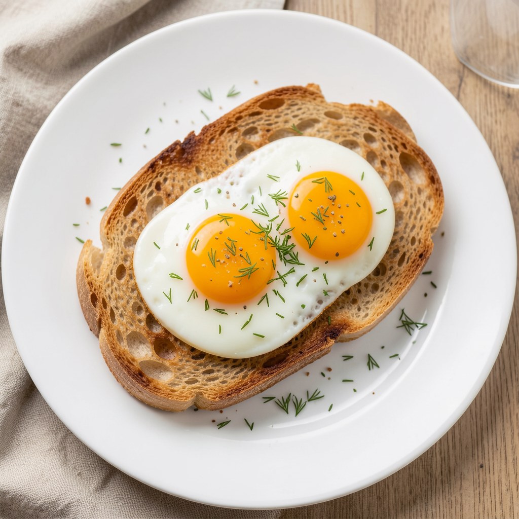 Grzanki z jajka z kminkiem