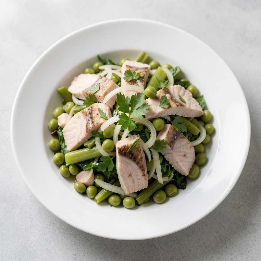 Sałatka śledziowa z fasolką szparagową