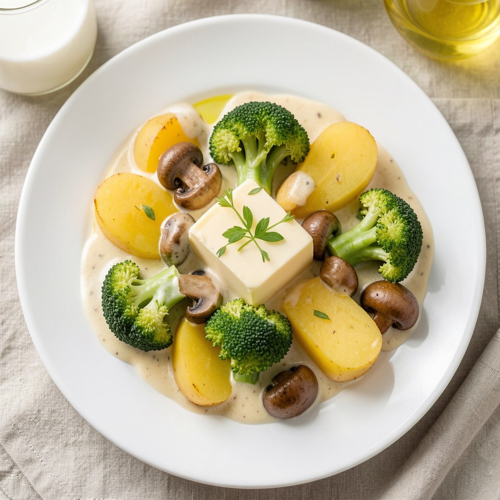 Ziemniakinadziewane serem i brokułami