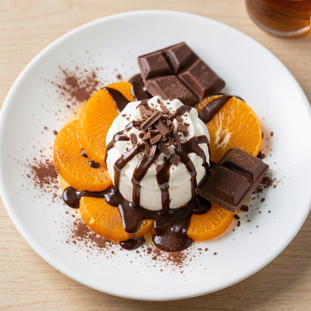 Deser pomarańczowy z czekoładą
