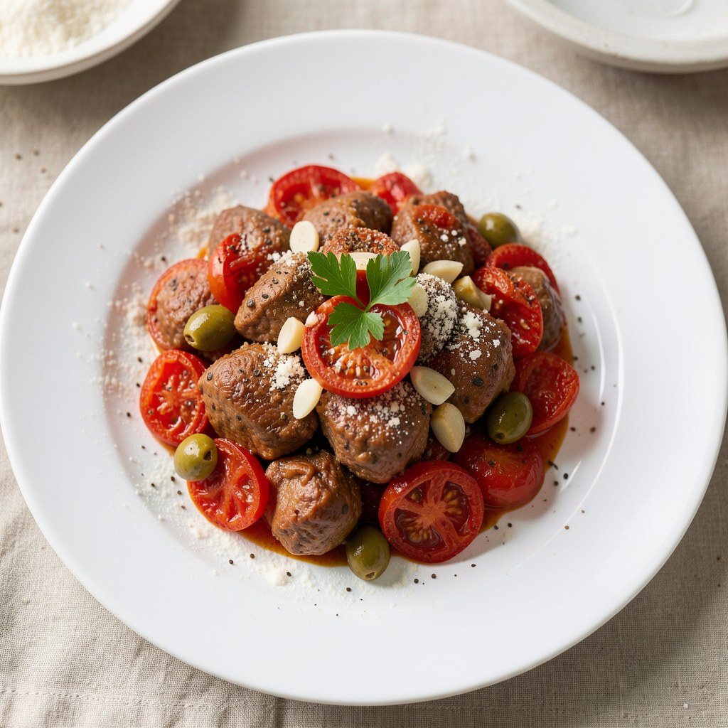 Ragout cielęce z suszonymi pomidorami