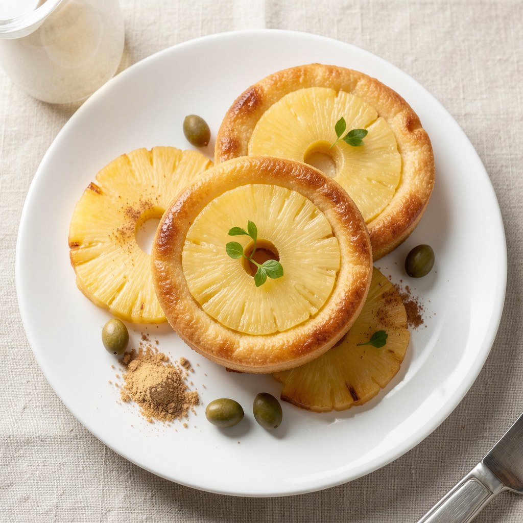 Owoce w cieście rumowym - ananasy