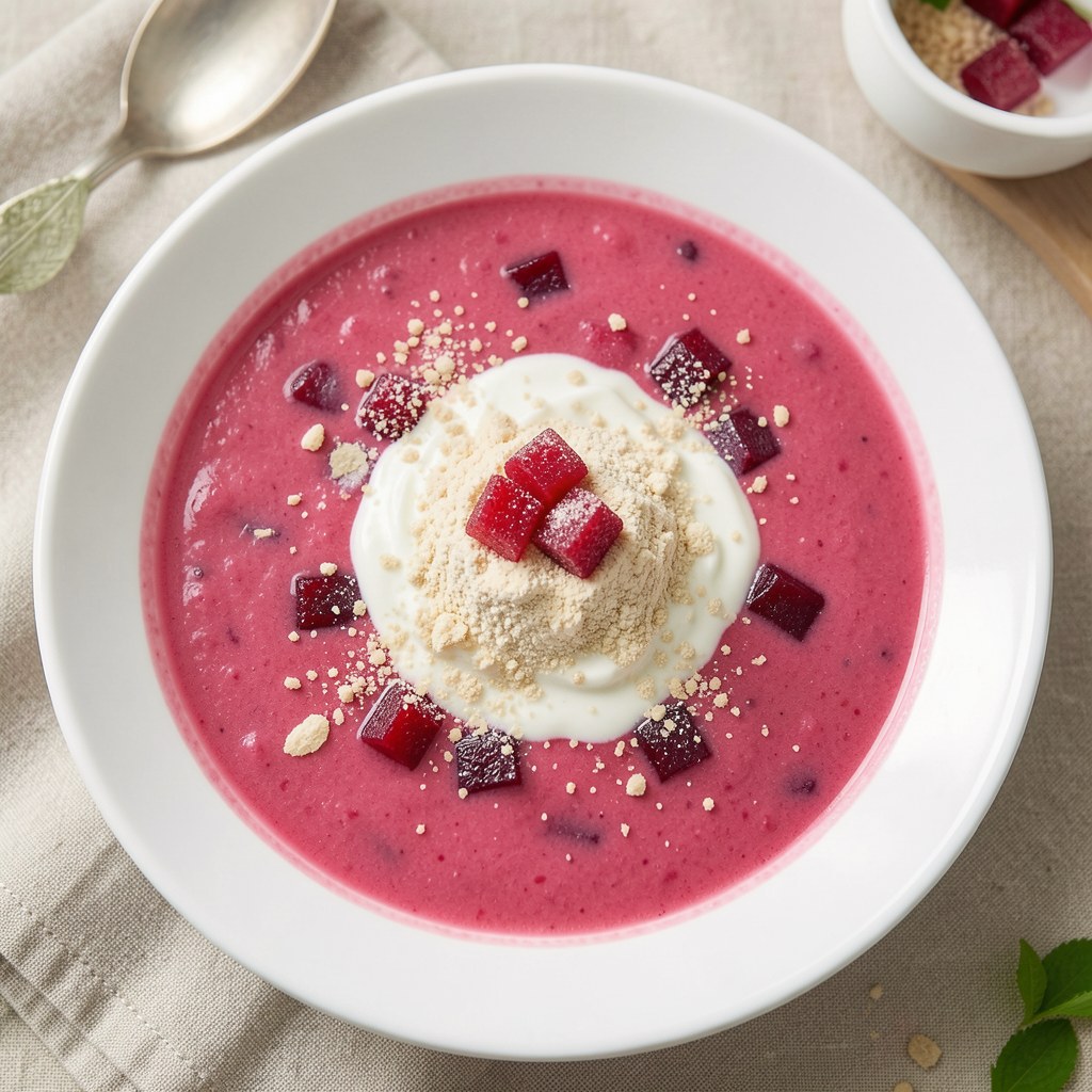 Letnia zupa z rabarbaru