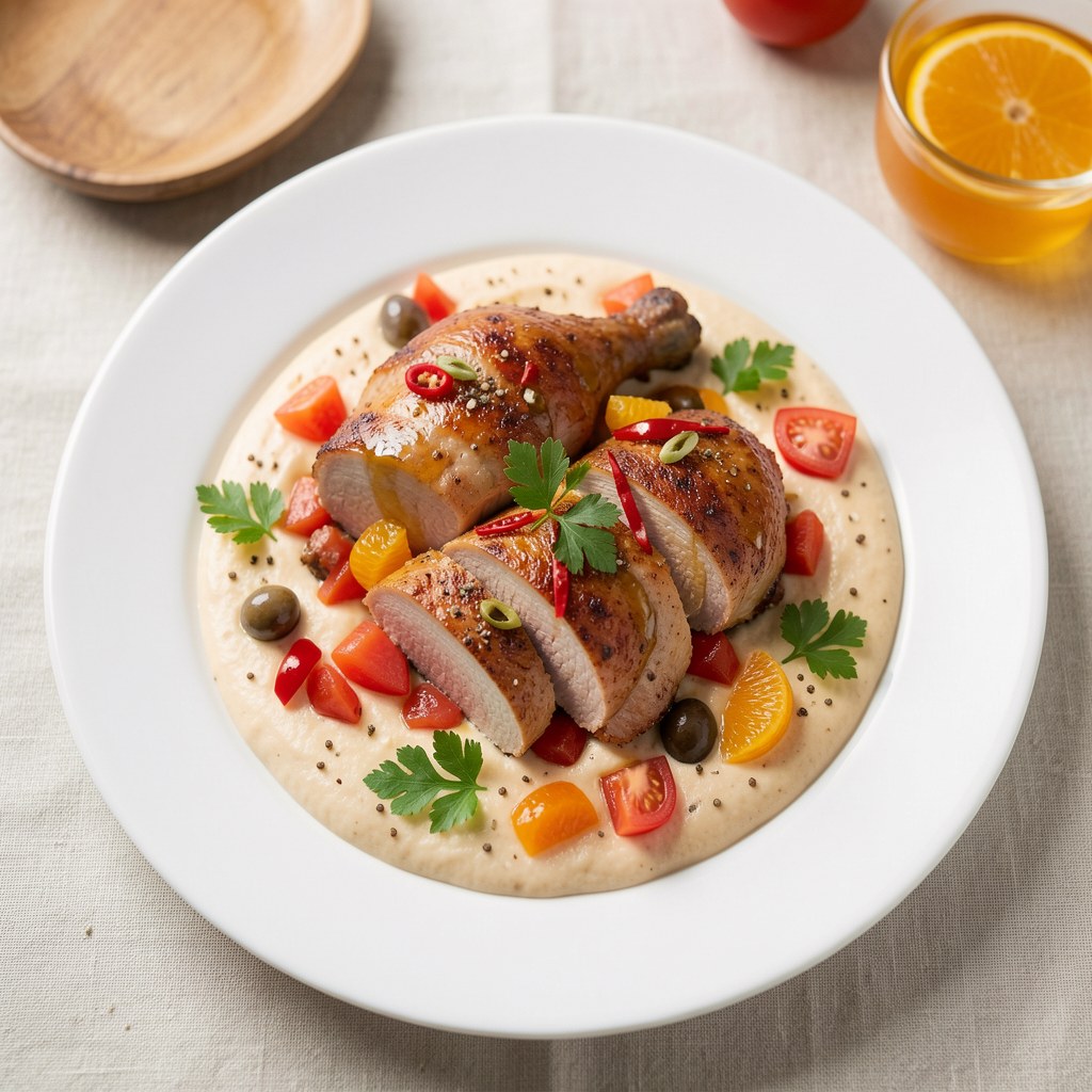 Filety z indyka w sosie mandarynkowym