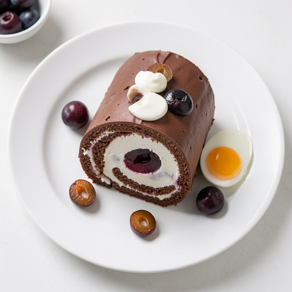 Rolada czekoladowa z wiśniami