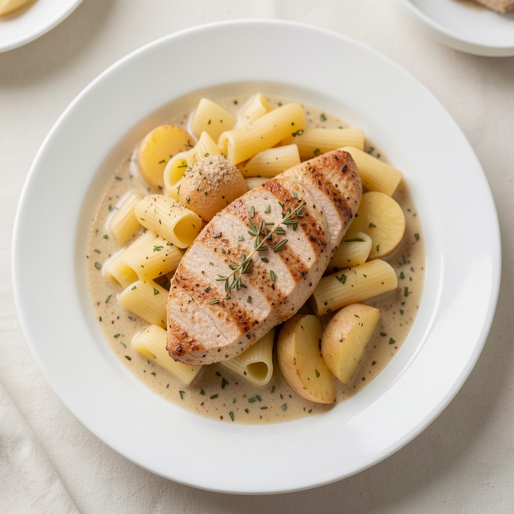 Filet z indyka w sosie porowym