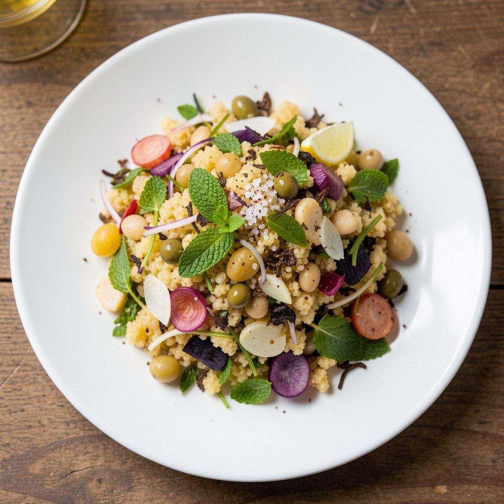 SĄŁatka kus-kus z soczewicą