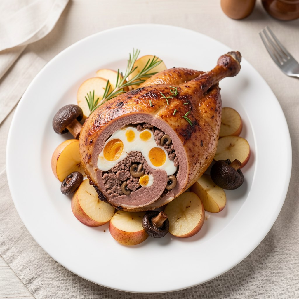 Kaczka faszerowana wołowiną