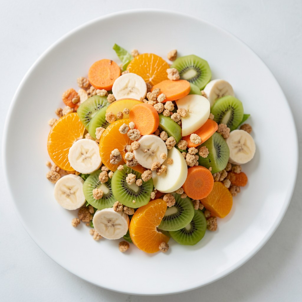 sałatka owocowa z marchewką i crunchy
