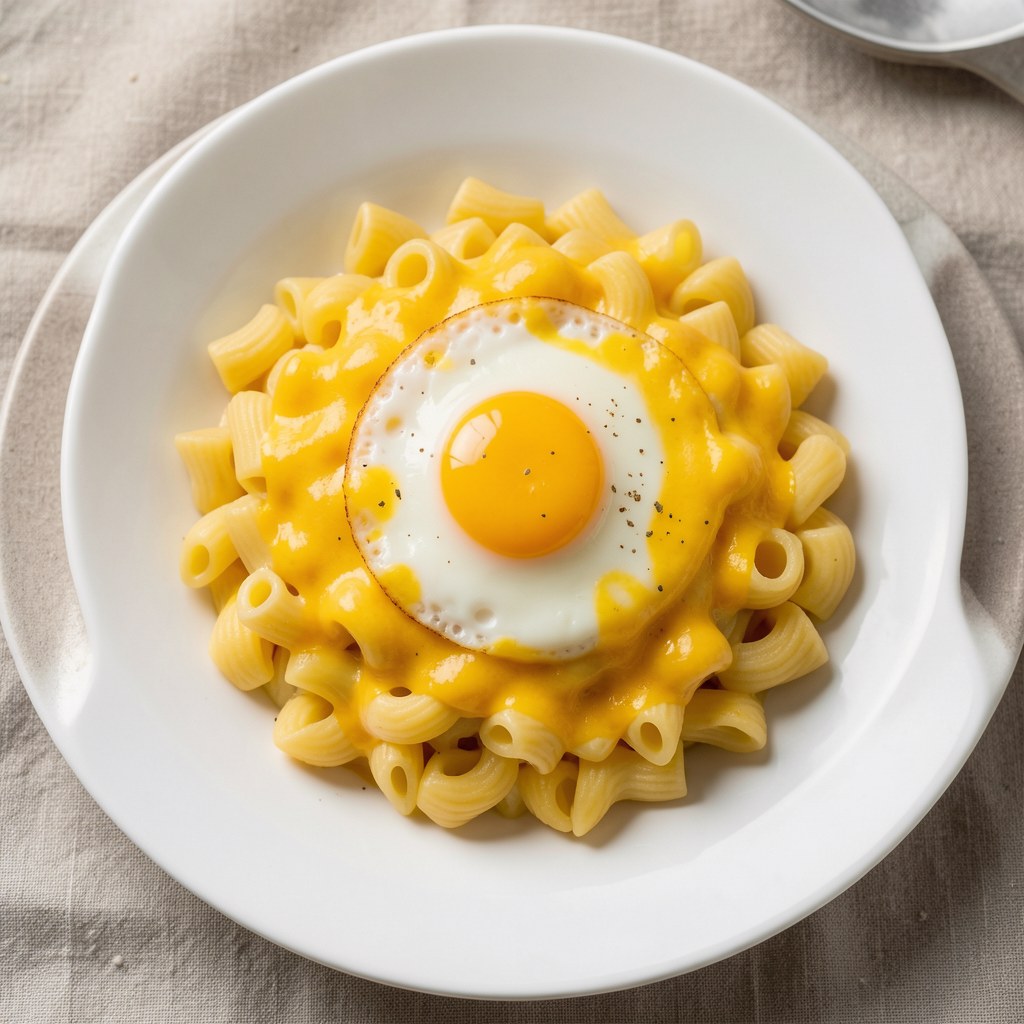 Makaron z jajkami i serem