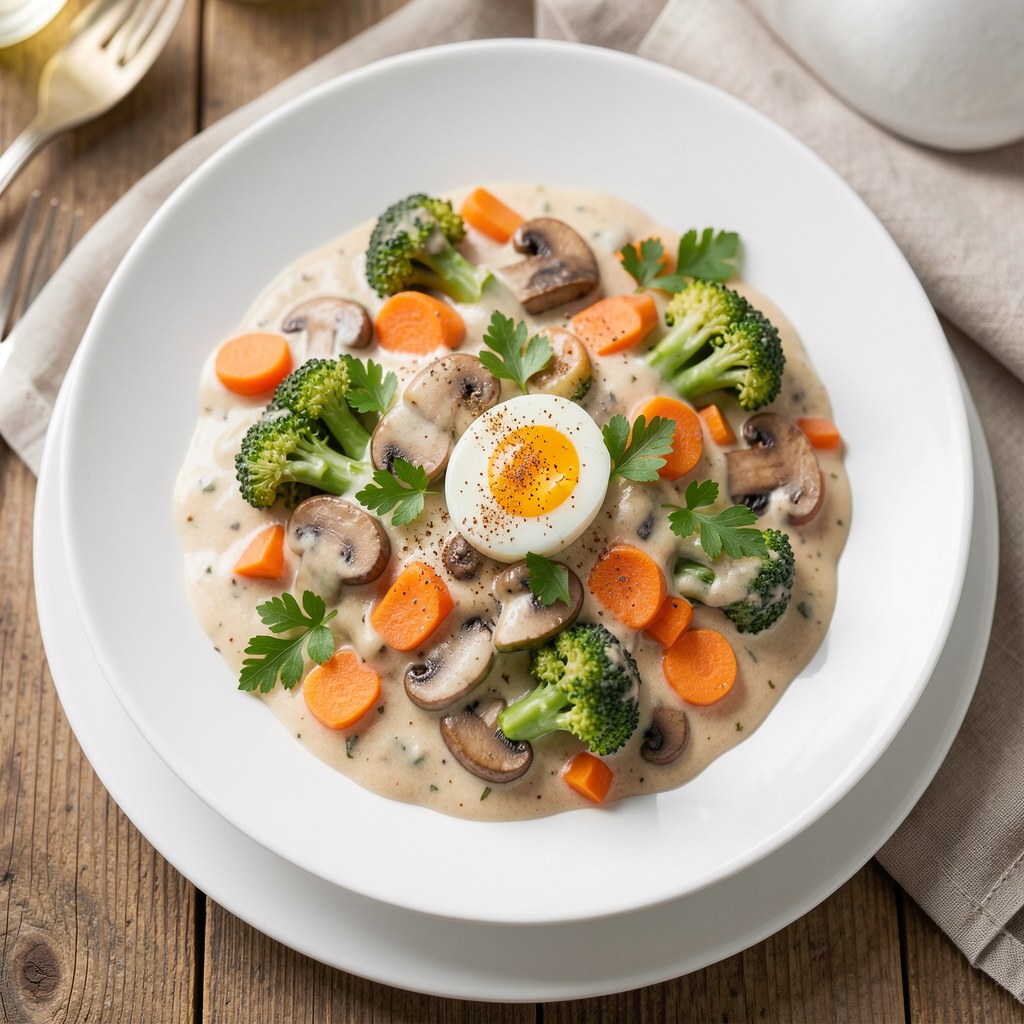 Sos pieczarkowy z brokua ami