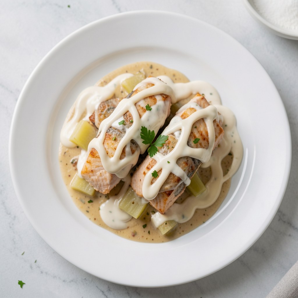 Sos tuńczykowy z porem