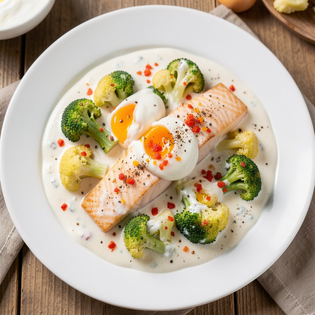 Łosoś w sosie jogurtowym