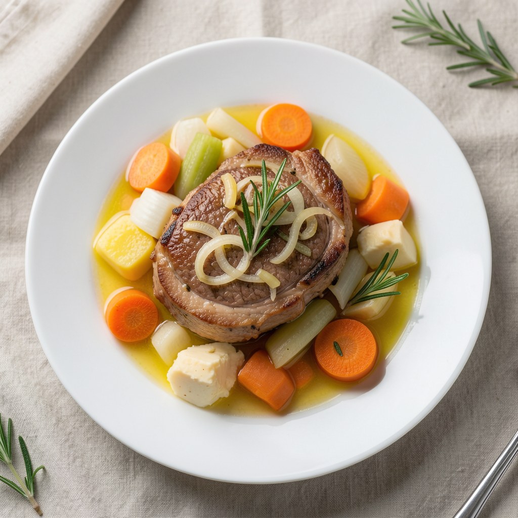 Wieprzowina duszona z warzywami