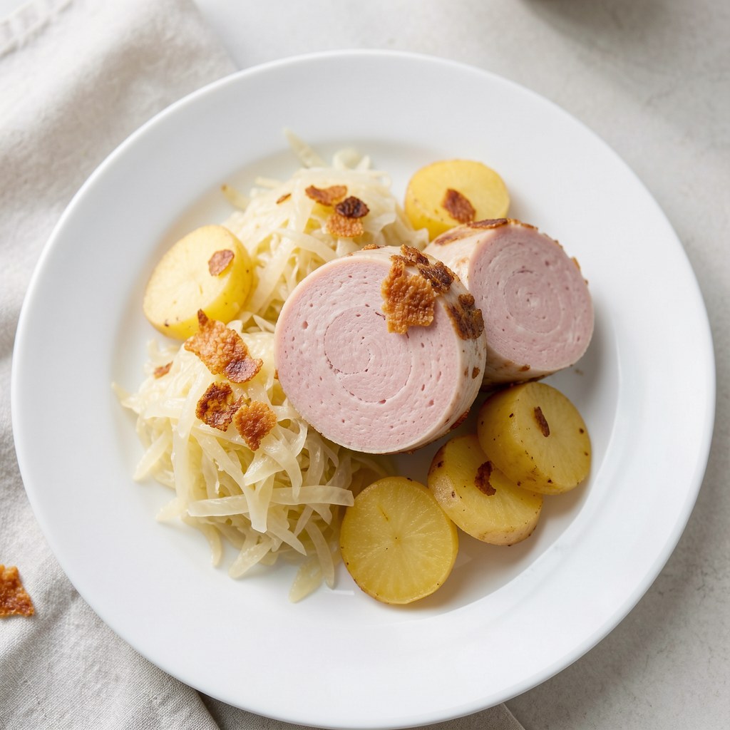 Biała kiełbasa z kapustą