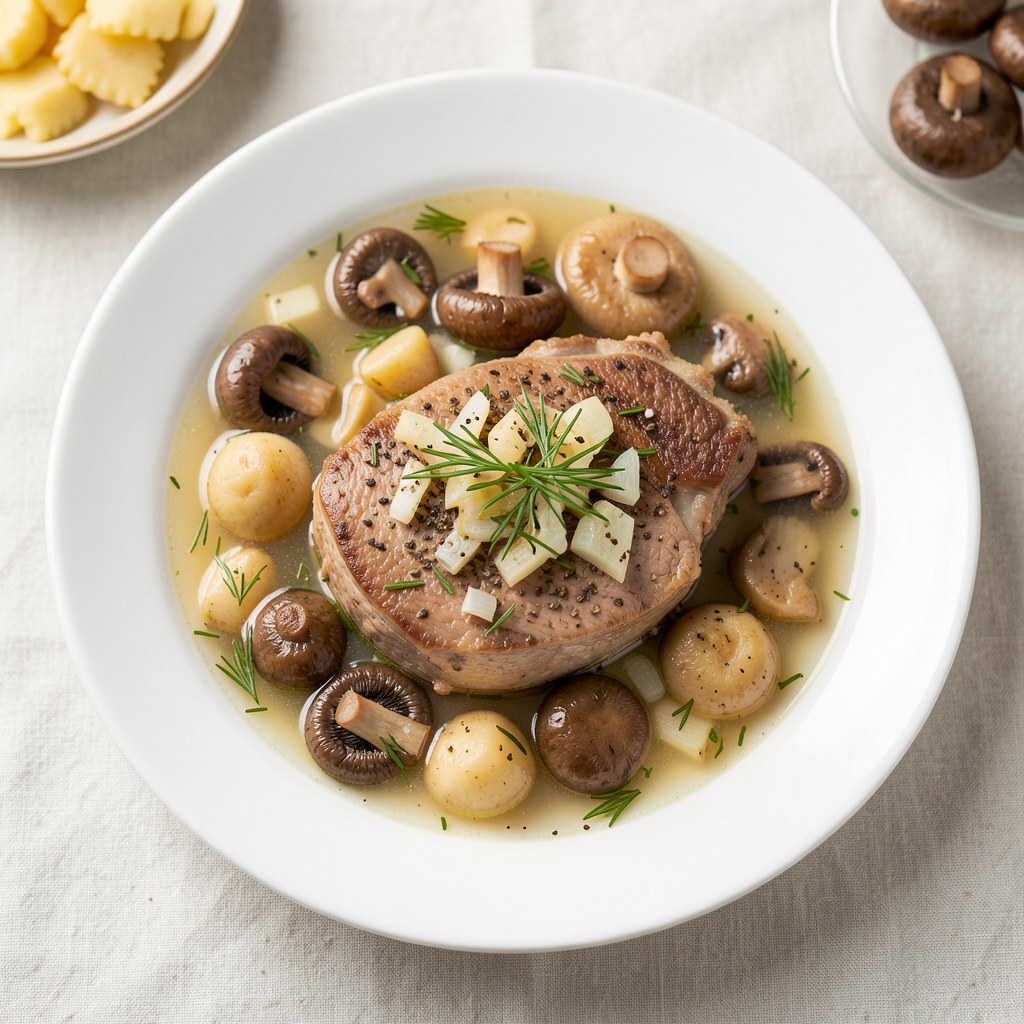 Wieprzowina z pieczarkami