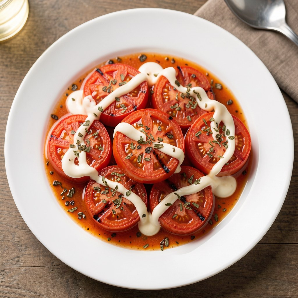 POMIDORKI W SOSIE CZOSNKOWYM DO GRILLA