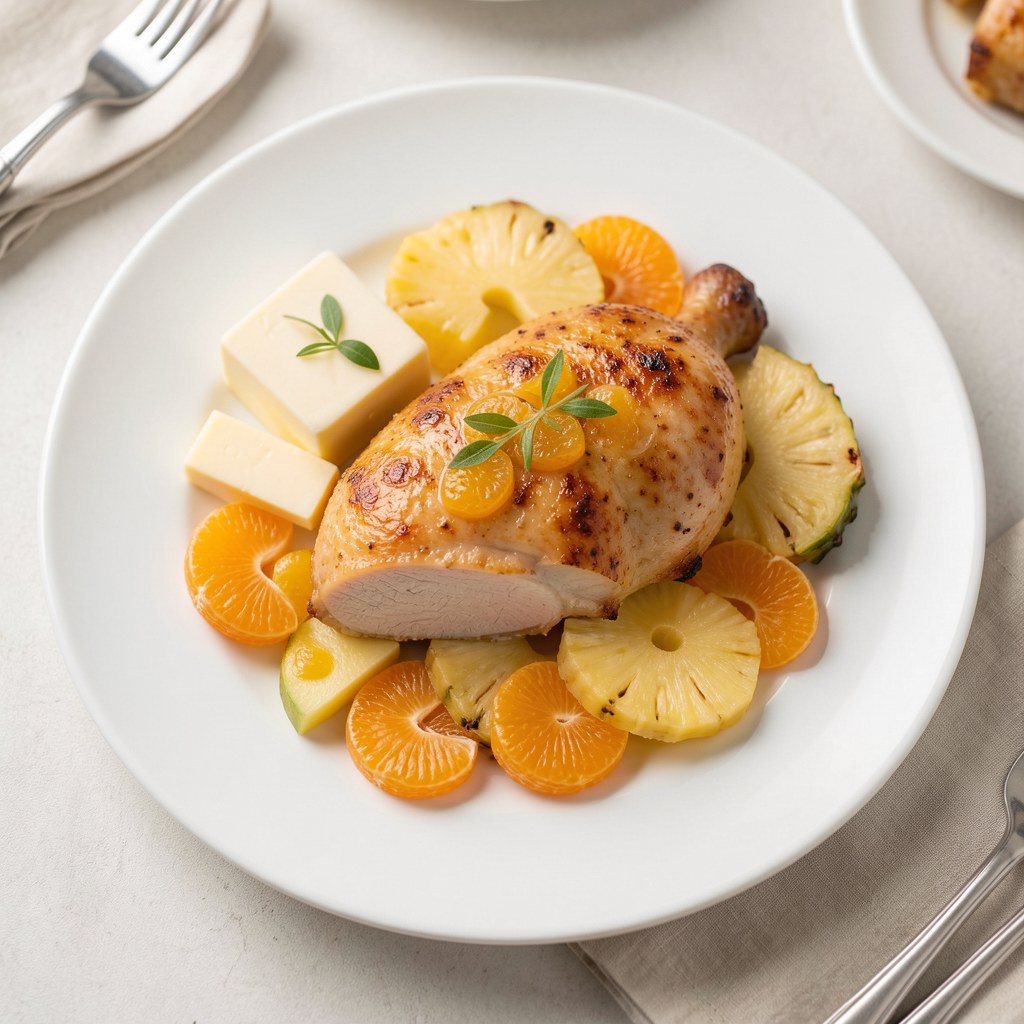 Pierś z kurczaka z owocami