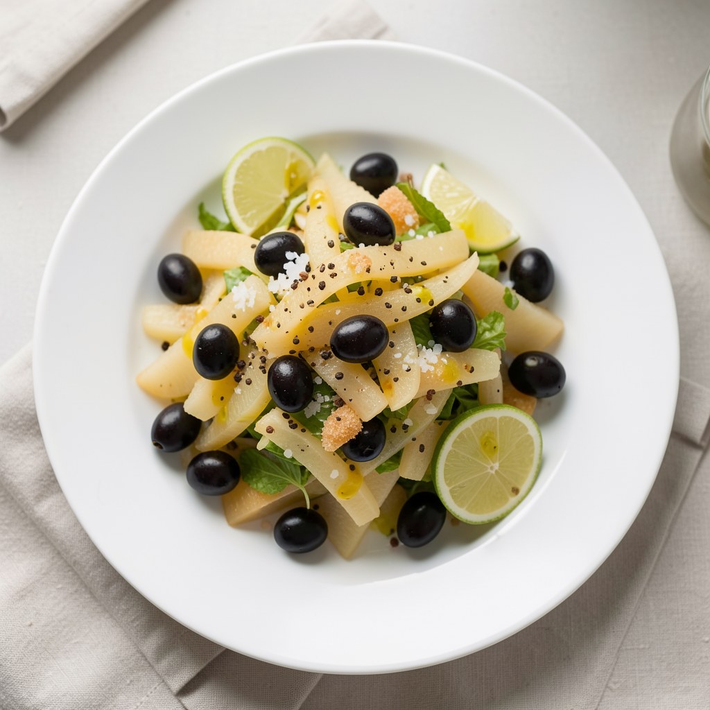 Sałatka z porów i oliwek