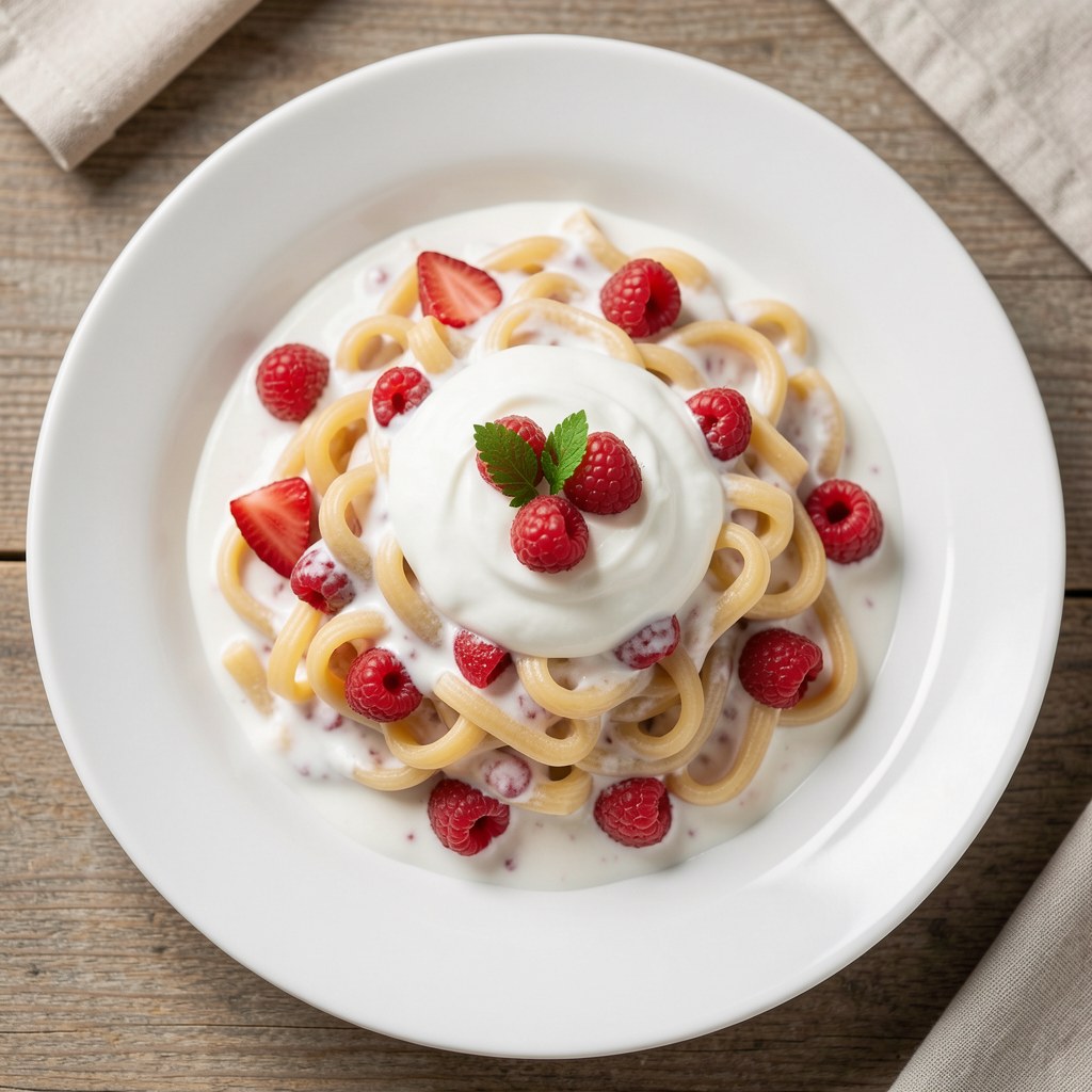 Kluski z truskawkami