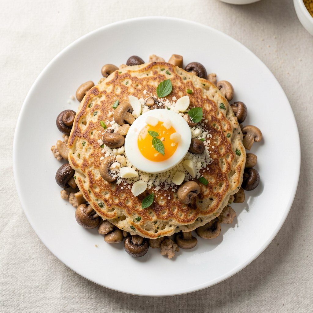 Placki z filetów z kurczaka i pieczarek