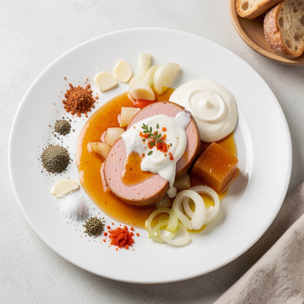 Biała kiełbasa w piwie karmelowym