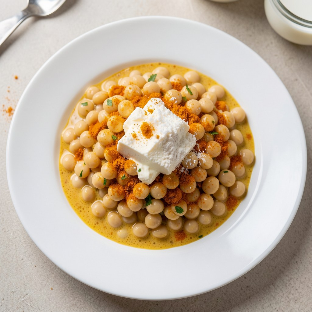 Fasolka w sosie z kurkumy