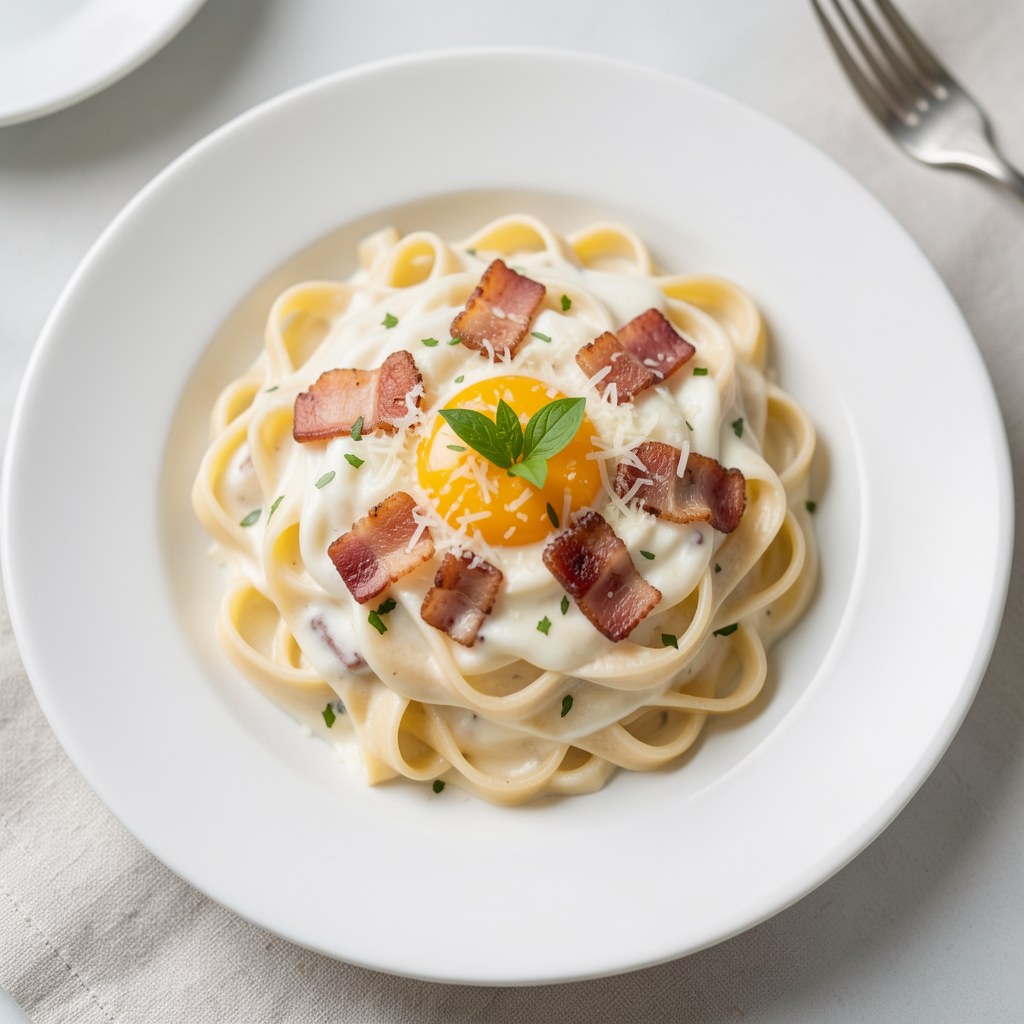 Fettucine carbonara