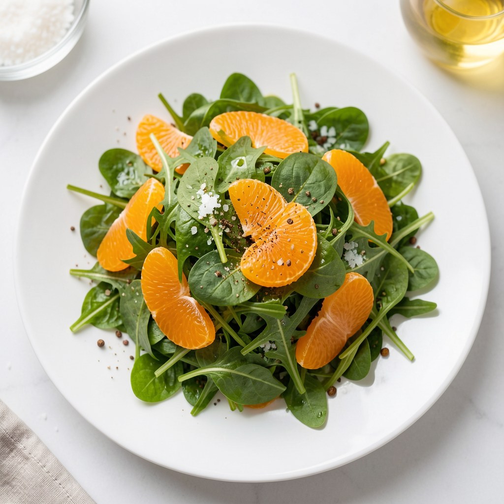 Surowka z zielonej sałaty z pomarańczami