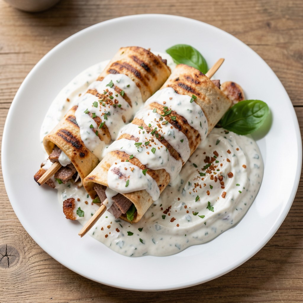 gyros z sosem tatziki