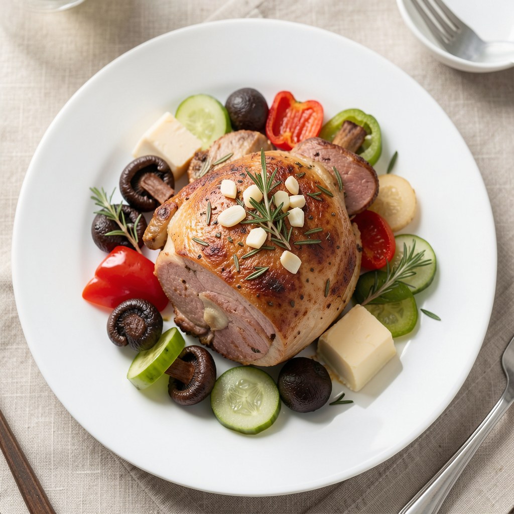 Karkówka pieczona z warzywami