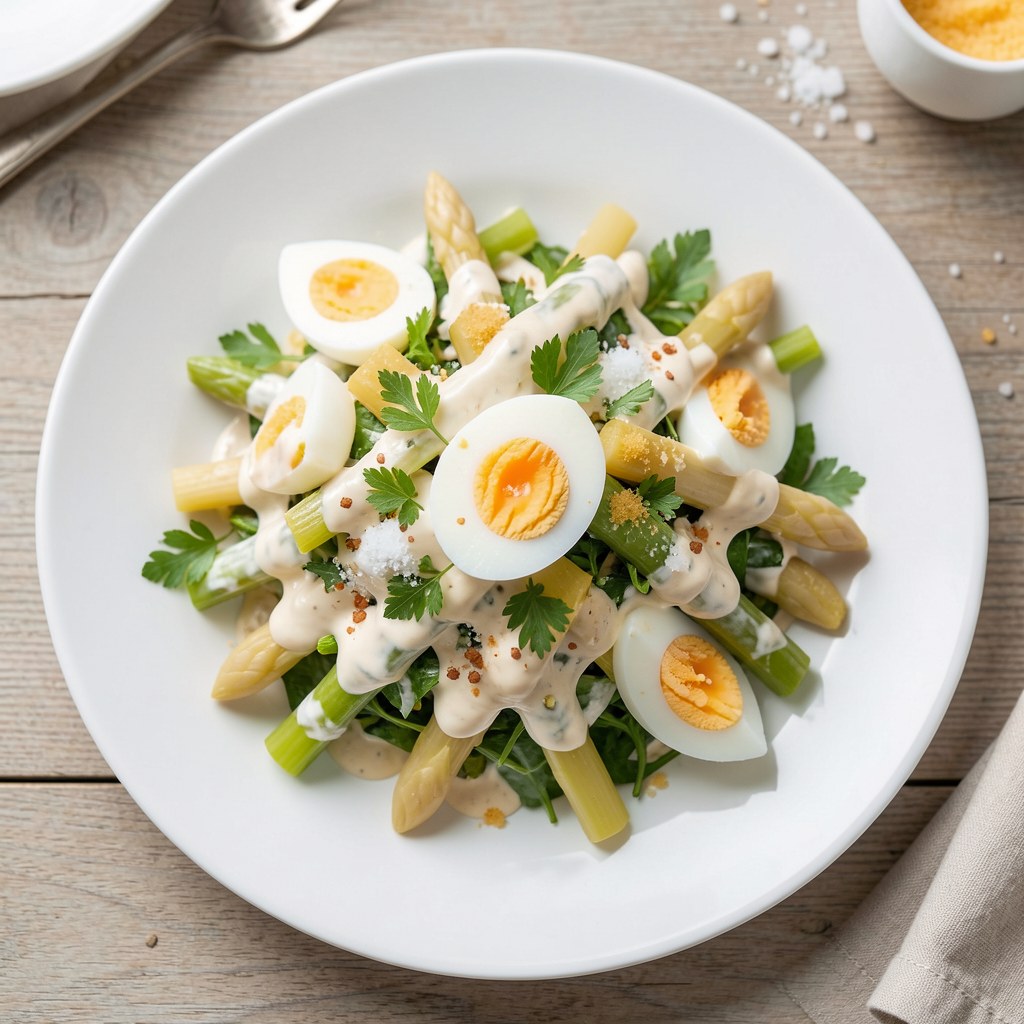 Sałatka ze szparagów z majonezem