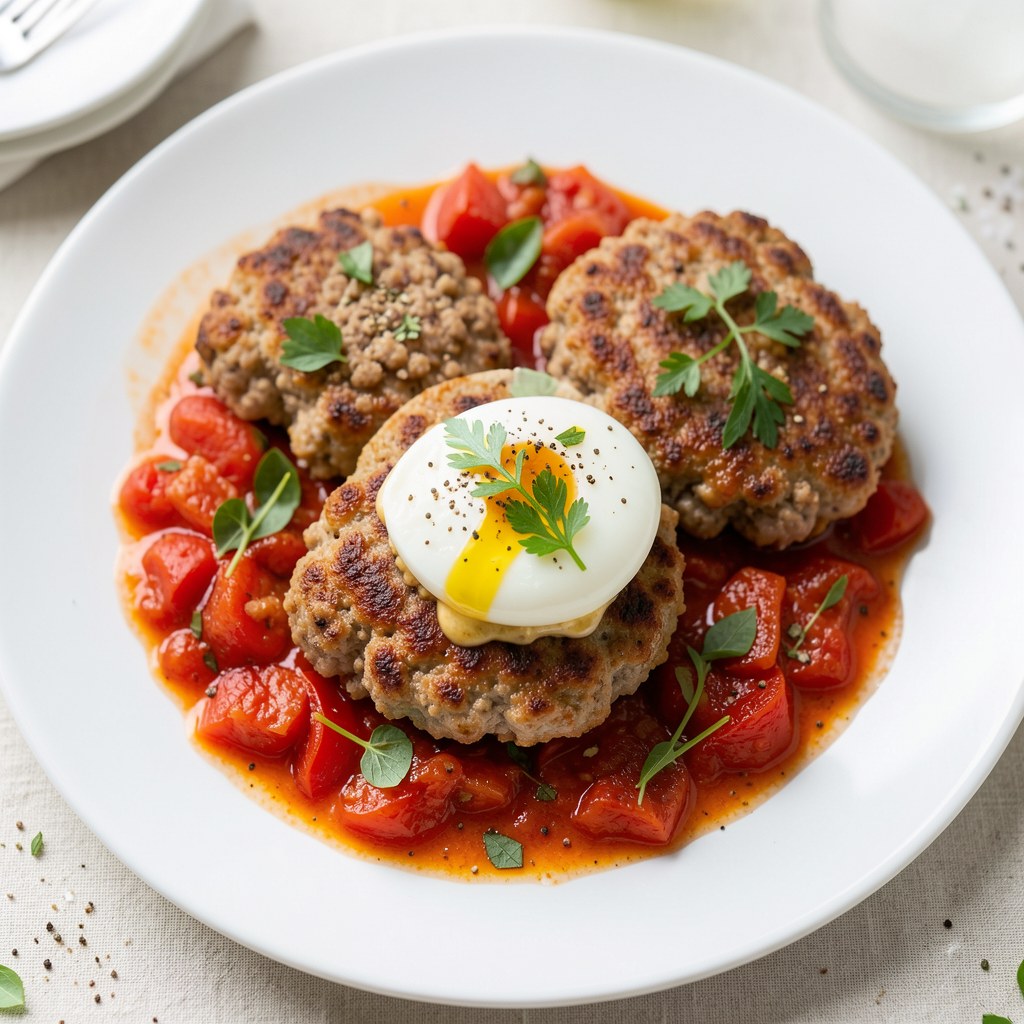 Kotleciki z duszonymi pomidorami